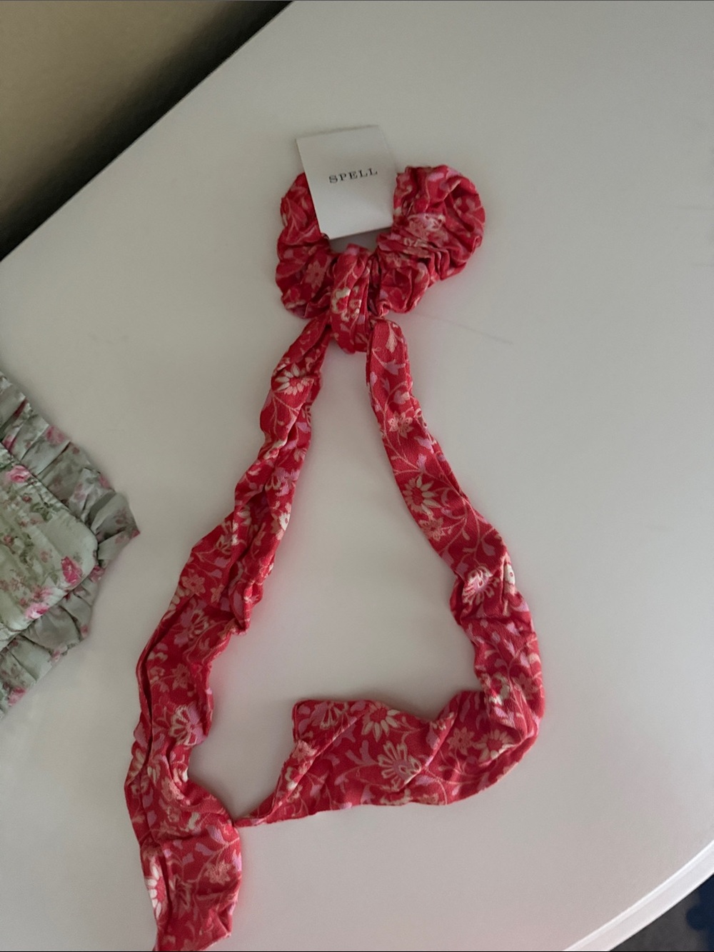 Spell Pink Floral Scarf Scrunchie